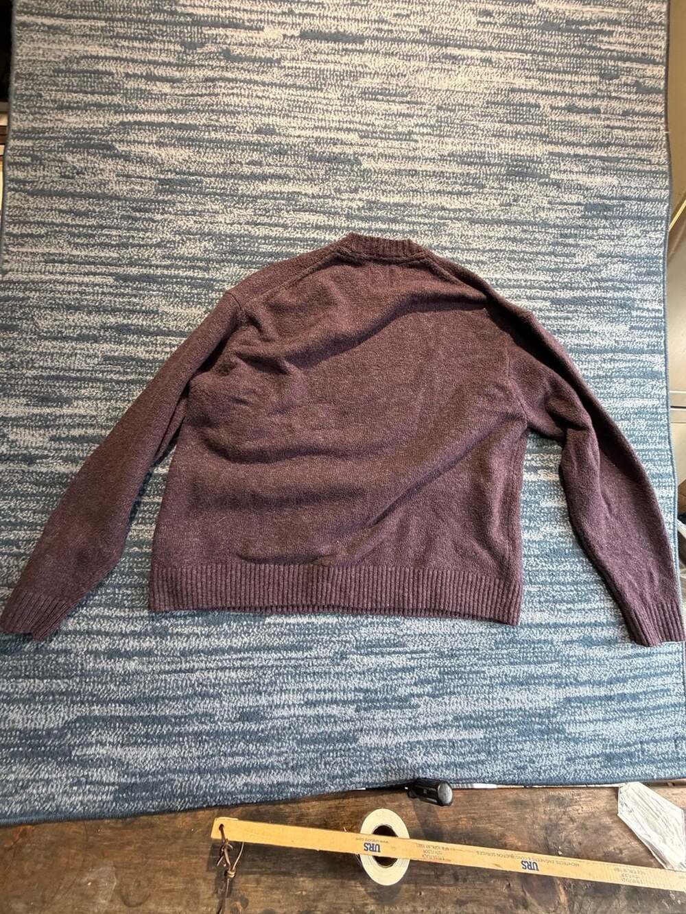 Abercrombie & Fitch Oversized Sweater Size L Purple Marled Crewneck